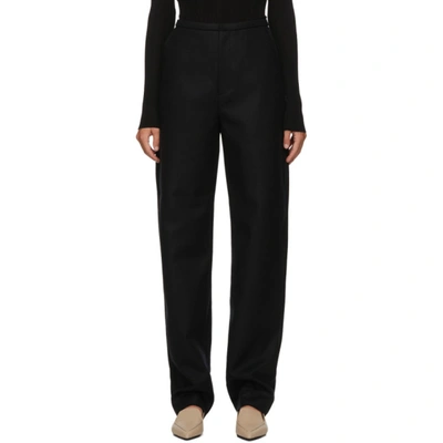 Shop Totême Black Alaior Trousers In 200 Black