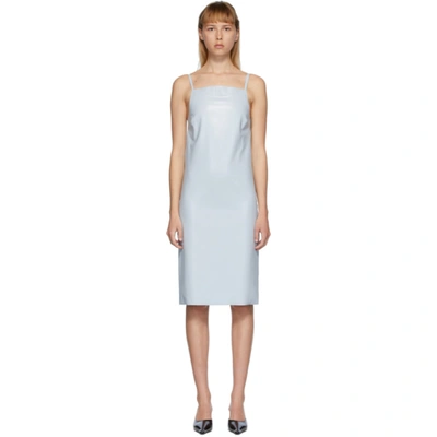 Shop Kwaidan Editions Blue Latex Slip Dress In Pastel Ligh
