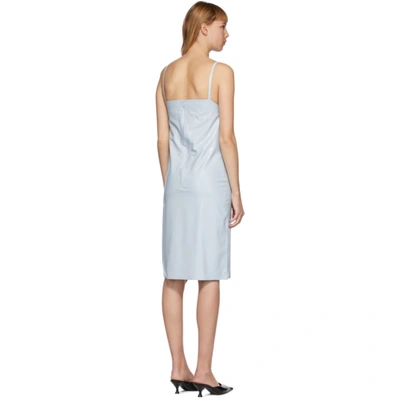 Shop Kwaidan Editions Blue Latex Slip Dress In Pastel Ligh