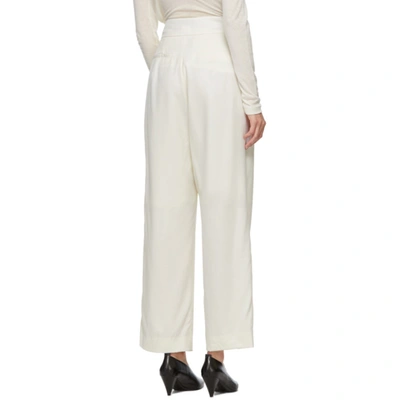 Shop Le17septembre Off-white Wrap Trousers In Ivory