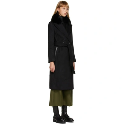 Shop Mackage Black Fur Sienna Coat