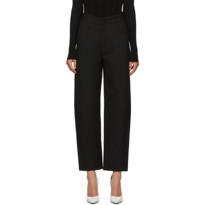 Shop Totême Black Novara Crepe Trousers In 200 Black