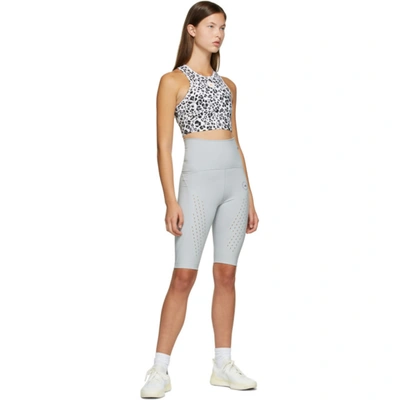 Shop Adidas By Stella Mccartney White Truepurpose Training Crop Top In Leopard