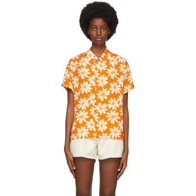 Shop Erl Orange Daisy Shirt In 1 Orange