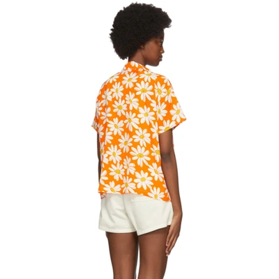 Shop Erl Orange Daisy Shirt In 1 Orange