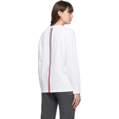 Shop Thom Browne Online Exclusive White Oversized Long Sleeve T-shirt In 100 White