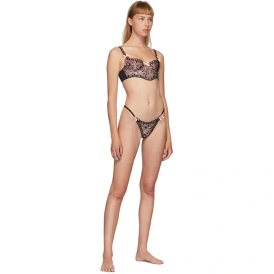 Shop Agent Provocateur Black & Pink Gracelyn Bra In Black/pink