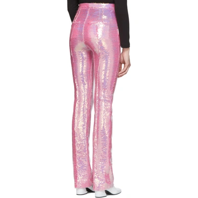 Shop Rabanne Pink Sequin Trousers In P690 Pink I