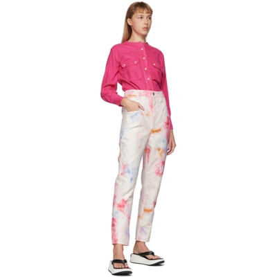 Shop Isabel Marant Multicolor Eloisa Jeans In 40pk Pink