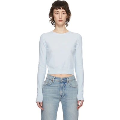 Shop Acne Studios Blue Crewneck Sweater In Ice Blue