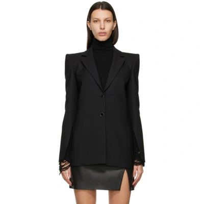 Shop Off-white Black Shoulder Pad Blazer