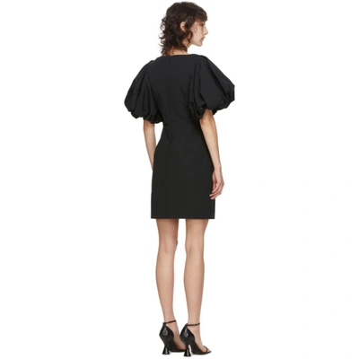 Shop Edit Black Balloon Sleeve Mini Dress In 999 Black