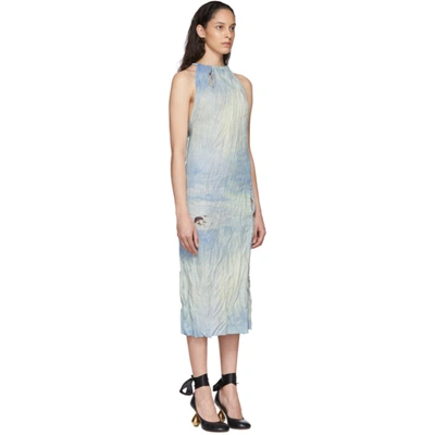 Shop Acne Studios Blue Landscape Painting Dress