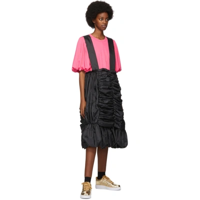 Shop Comme Des Garçons Black Taffeta Suspender Skirt In 1 Black