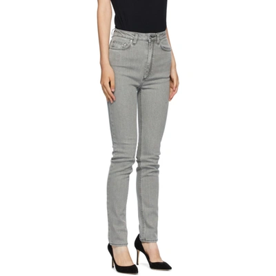 Shop Totême Grey New Standard Jeans In 301 Light G