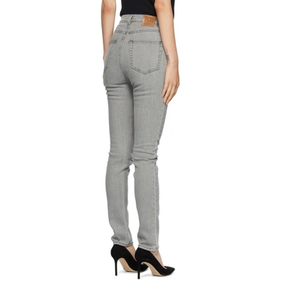 Shop Totême Grey New Standard Jeans In 301 Light G