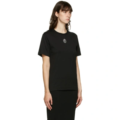 Shop Dolce & Gabbana Black Embroidered Crest T-shirt In N0000 Black