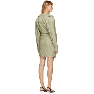 Shop Jacquemus Green 'la Robe Bahia' Dress In Light Green