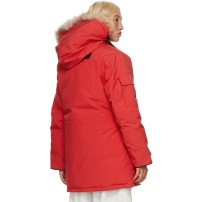 Shop Canada Goose Red Down Expedition Parka In 11 Red