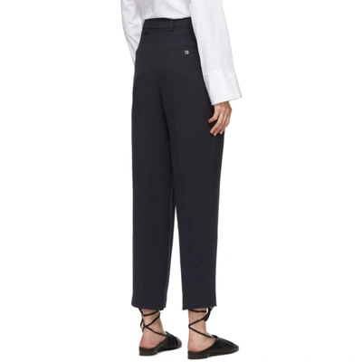 Shop 3.1 Phillip Lim / フィリップ リム Navy Cady Heavy Relaxed Trousers In Mi401 Midni