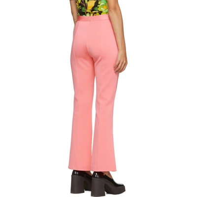 Shop Givenchy Pink Chain Flared Trousers In 672 Pink