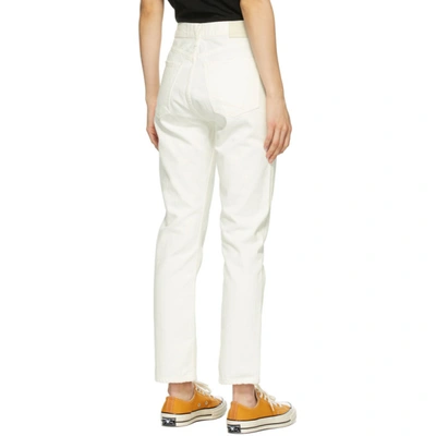 Shop Citizens Of Humanity White Charlotte High-rise Straight Jeans In Porcelain