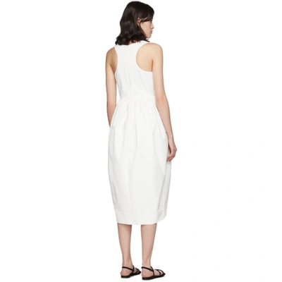 Shop Edit White Racer Back Puff Dress In 000 Ivory