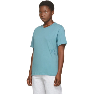 Shop Alexander Wang T Blue Foundation T-shirt In 451 Slate B