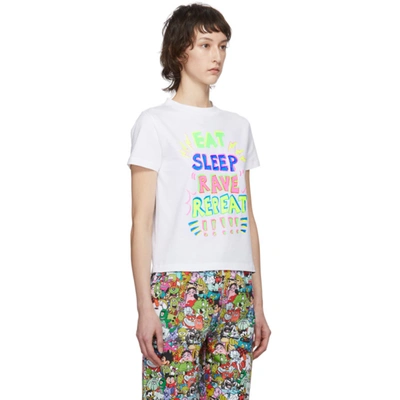 Shop Vetements White 'eat, Sleep, Rave, Repeat' T-shirt