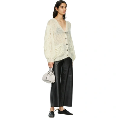 Shop Loewe Off-white Mohair Anagram Sweater