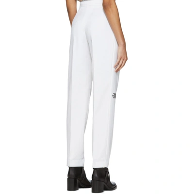 Shop Burberry White Marleigh Trousers In Optic White