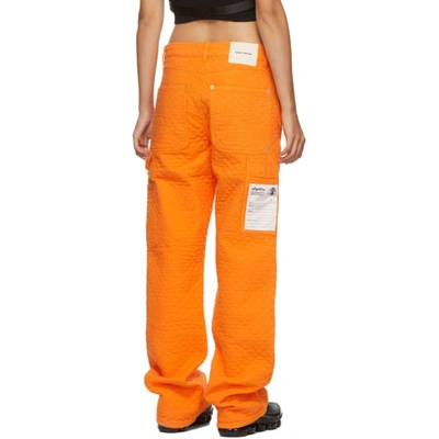 Shop Heron Preston Orange Carpenter Pants