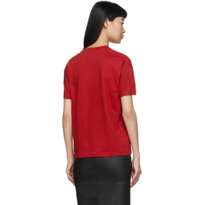 Shop Fendi Red 'forever ' T-shirt In F18w2 Red