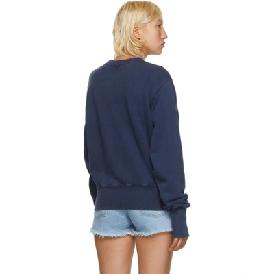 Shop Eytys Blue Lennox Sweatshirt In Faded Pea