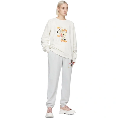 Shop Marc Jacobs Off-white Magda Archer Edition 'my Life Is Crap' Sweatshirt In 134 Vintwht