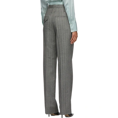 Shop Commission Grey Herringbone Double Waisted Trousers