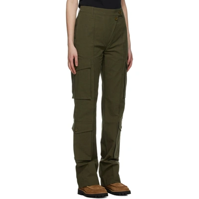 Shop Kenzo Khaki Utility Trousers In 50 Khaki