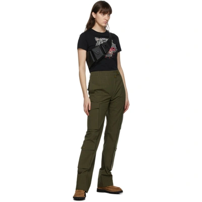 Shop Kenzo Khaki Utility Trousers In 50 Khaki