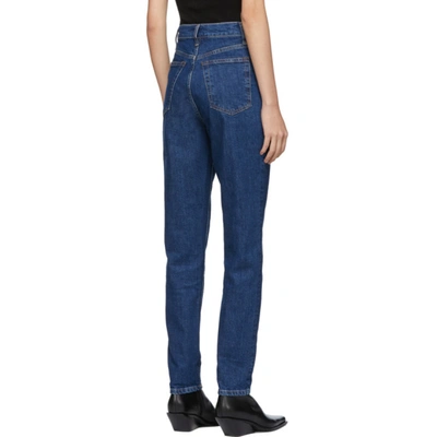 Shop Helmut Lang Blue Denim Femme Hi Spikes Jeans In Acc Brt Sto