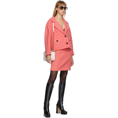 Shop Gucci Pink Wool Tweed Miniskirt In 5175 Viv.az