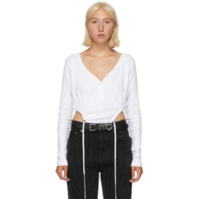 Shop Y/project White Long Sleeve Bodysuit