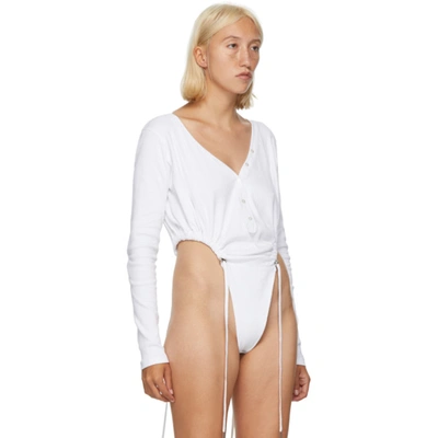 Shop Y/project White Long Sleeve Bodysuit