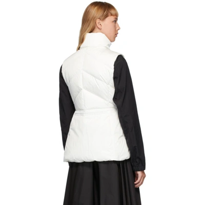 Shop Moncler White Down Ana Vest In 035 White