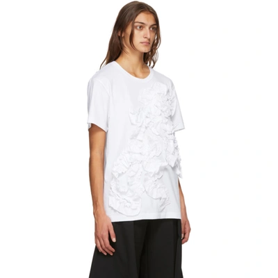 Shop Comme Des Garçons Comme Des Garçons White Ruffle T-shirt In 2 White