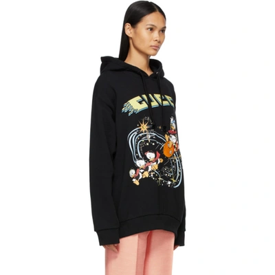 Gucci X Disney Donald Duck Cotton Hooded Sweatshirt In Black Multi |  ModeSens