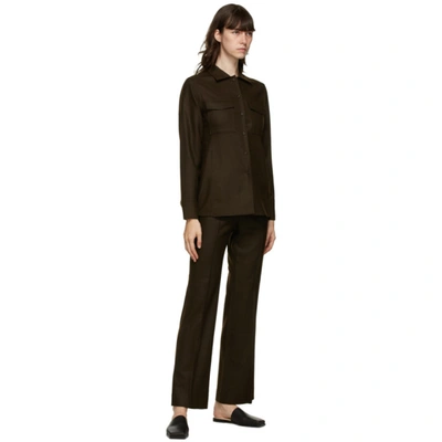 Shop Lvir Brown Wool Trousers