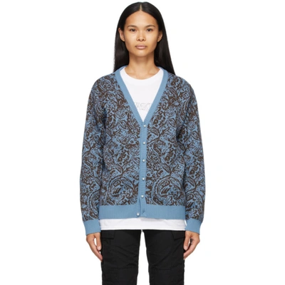 Awake Ny Blue Paisley Cardigan In Carolina | ModeSens