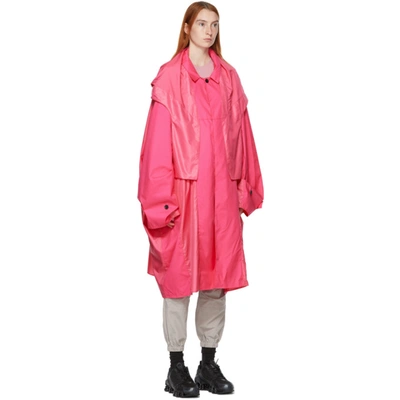 Shop Ambush Pink Oversized Poncho Coat