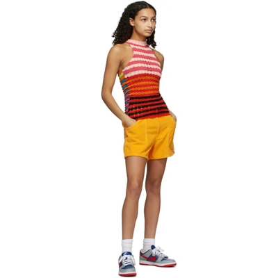 Shop Agr Multicolor Striped Tank Top In Pink Red