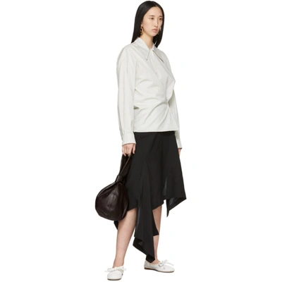 Shop Lanvin Black Silk Asymmetric Skirt In 10 Black